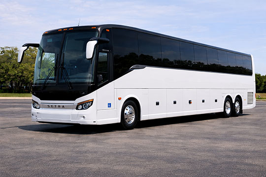 56-passenger charter bus available for charter in Plantation, FL